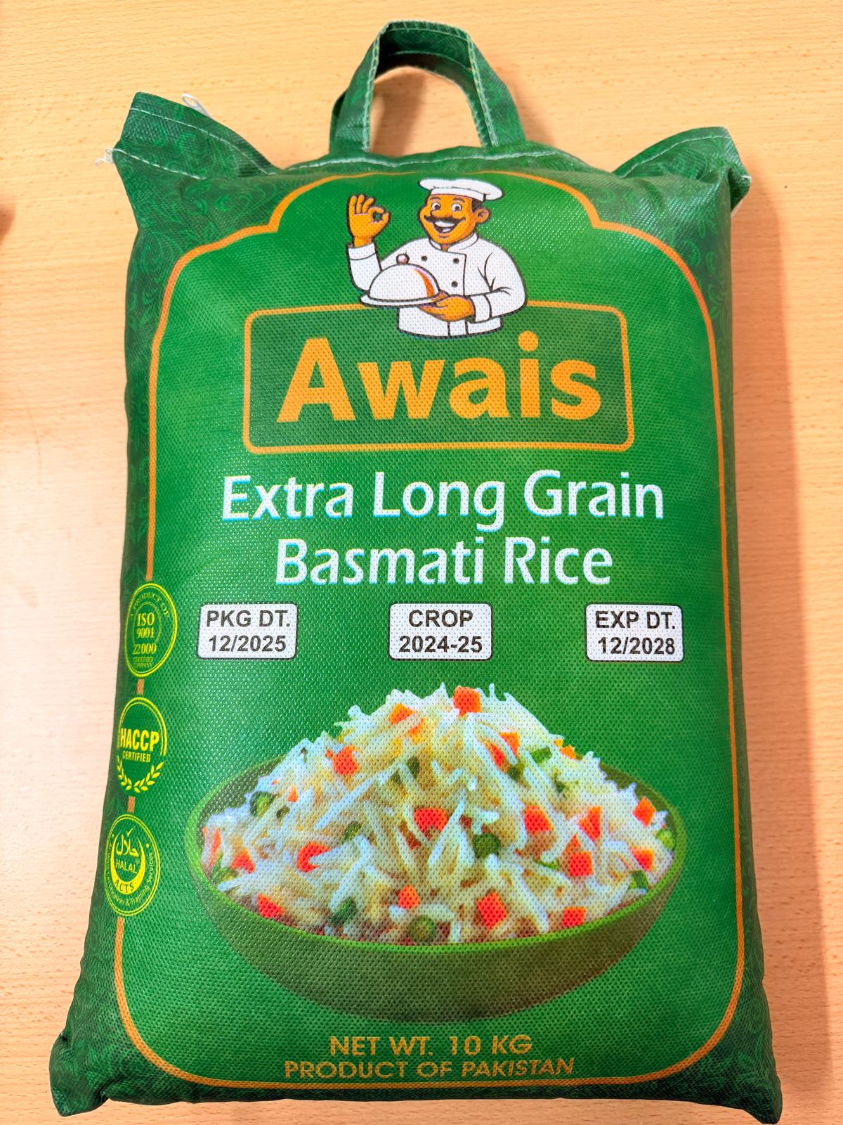 Awais Extra Long Basmati rice 10kg